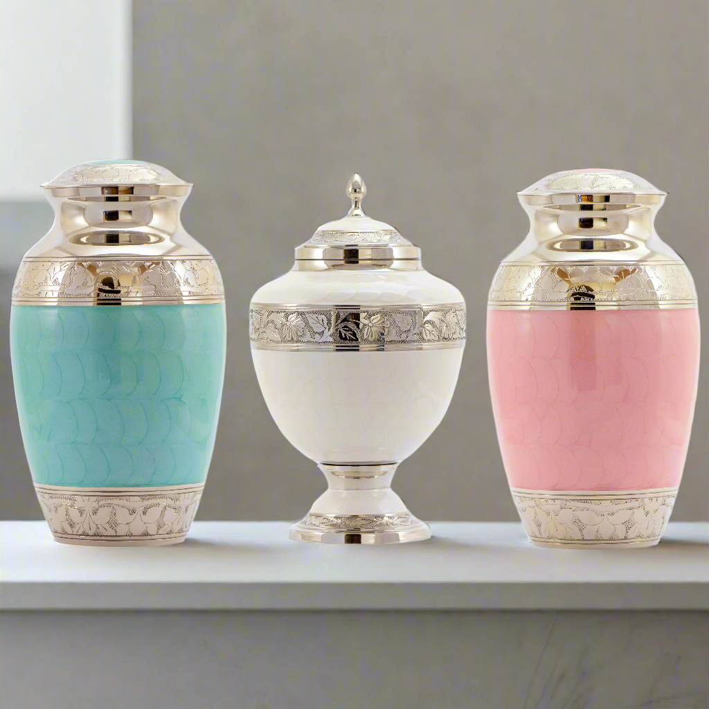 Royal Rapture Adult Urns For Ashes Cremation Funeral Memorial Handcrafted Adult  Love Urns Decorative Brass 10" Large(RJM10)