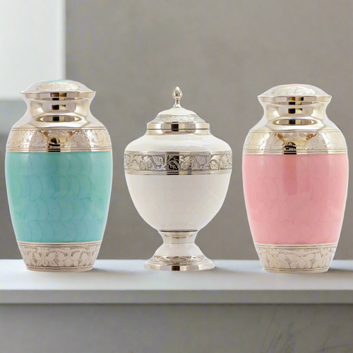 Royal Rapture Adult Urns For Ashes Cremation Funeral Memorial Handcrafted Adult  Love Urns Decorative Brass 10" Large(RJM10)