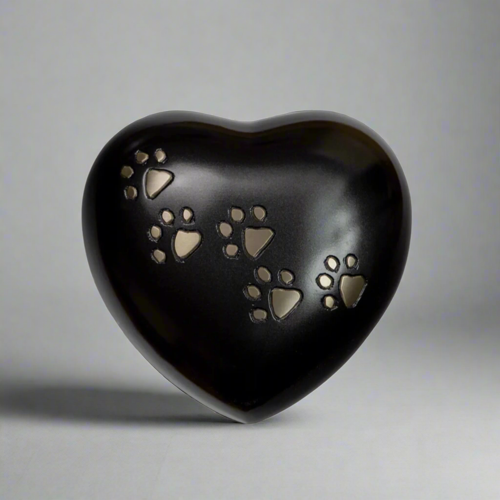 Royal Rapture Urn for ashes Paw Heart Funeral Cremation Memorial Keepsake Pet Dog Cat No Stand 6" (RHP03)