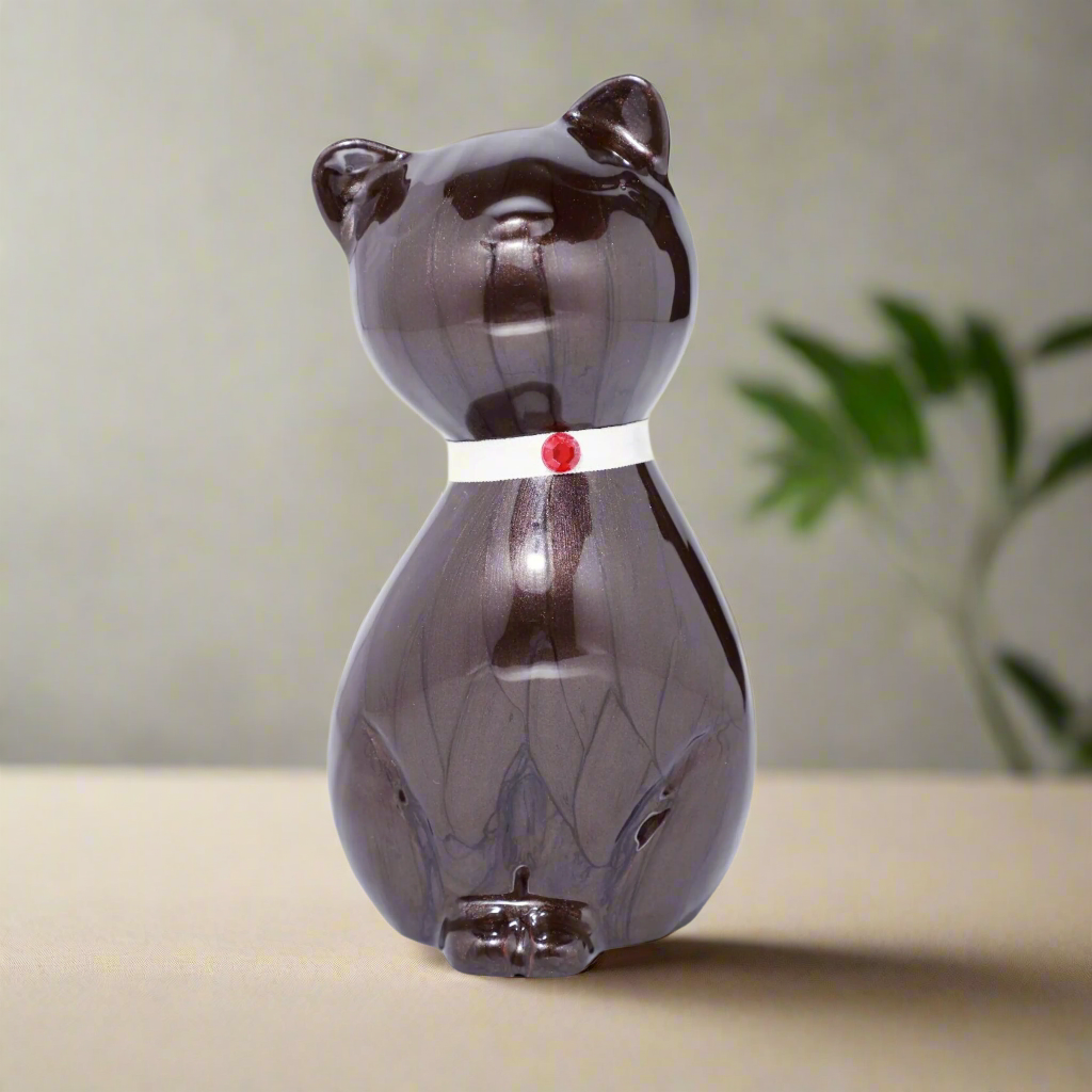 Royal Rapture Urn For Ashes Cremation Funeral Memorial Love Urns decorative Cat Kitty Figurine Pet Alloy 8.5" (RCM02)