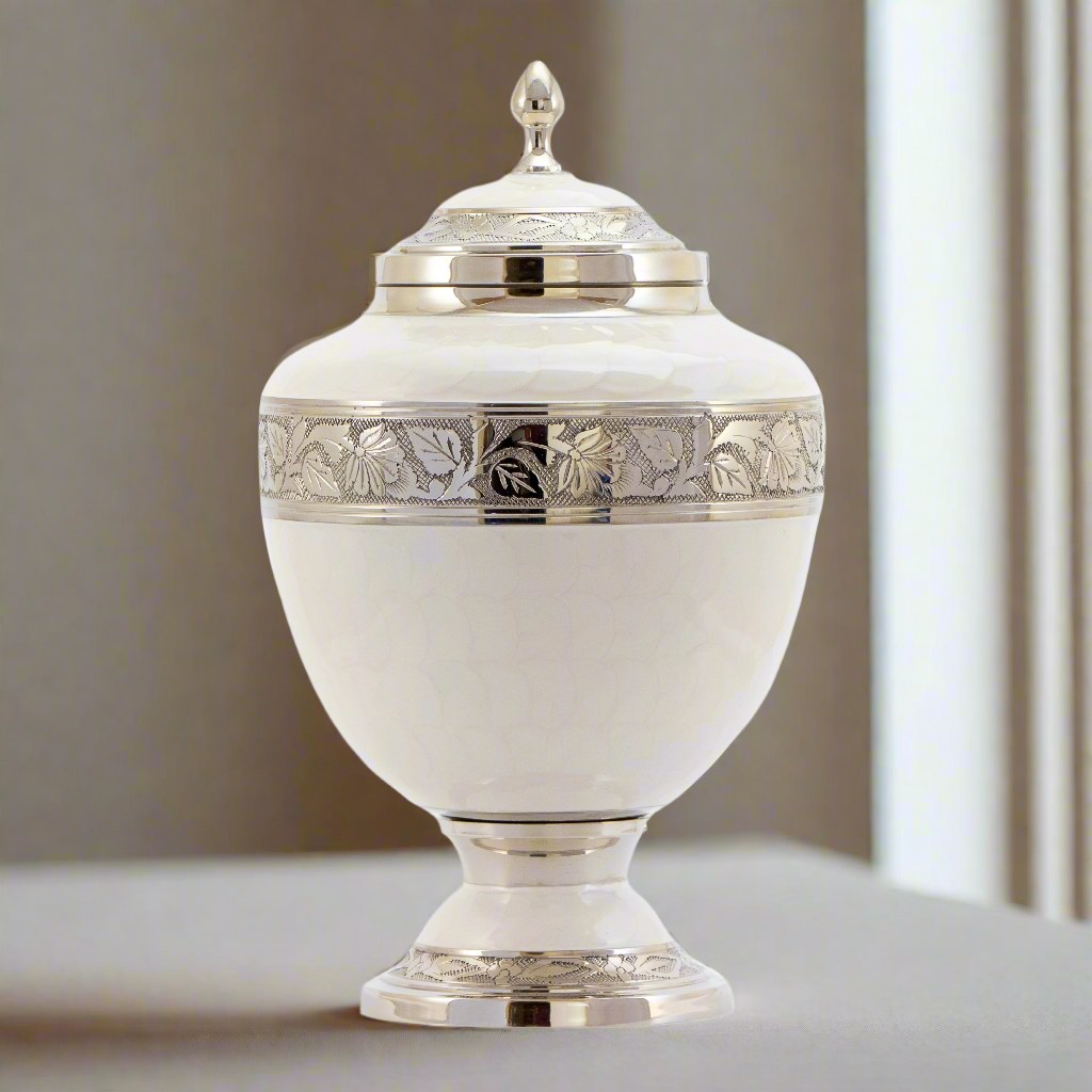 Royal Rapture Adult Urns For Ashes Cremation Funeral Memorial Handcrafted Adult  Love Urns Decorative Brass 10" Large(RJM10)