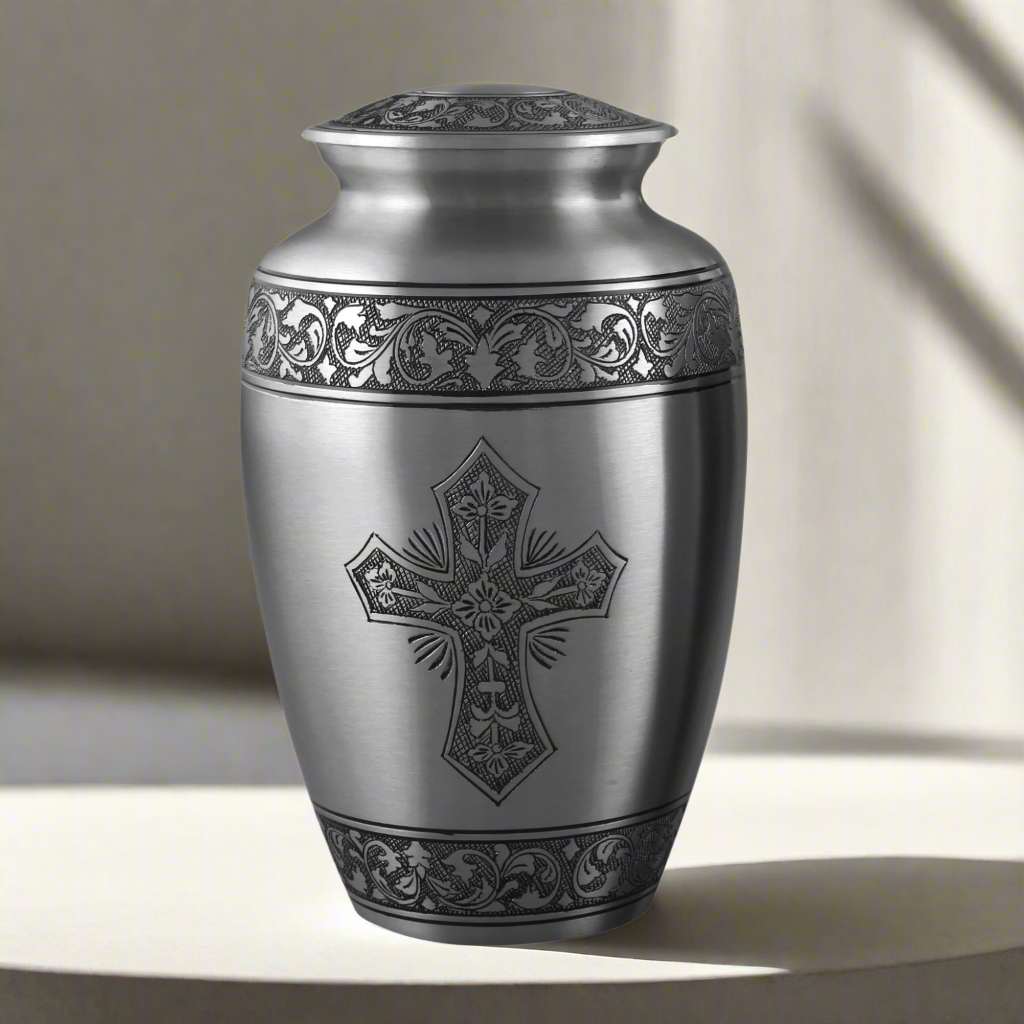 Royal Rapture Adult Urns For Ashes Cremation Funeral Memorial Handcrafted Adult  Love Urns Decorative Brass 10" Large(RJM05)