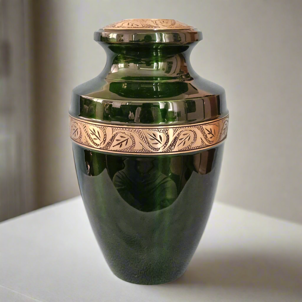 Royal Rapture Urn for ashes Cremation Funeral Memorial Love Urns Decorative Human Adult Child Heart Jar 10" Large (RJM08)