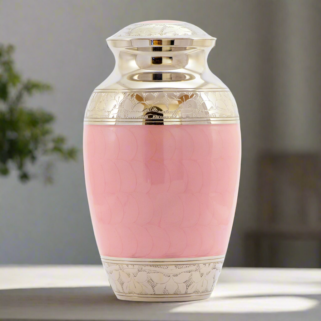 Royal Rapture Adult Urns For Ashes Cremation Funeral Memorial Handcrafted Adult  Love Urns Decorative Brass 10" Large(RJM10)