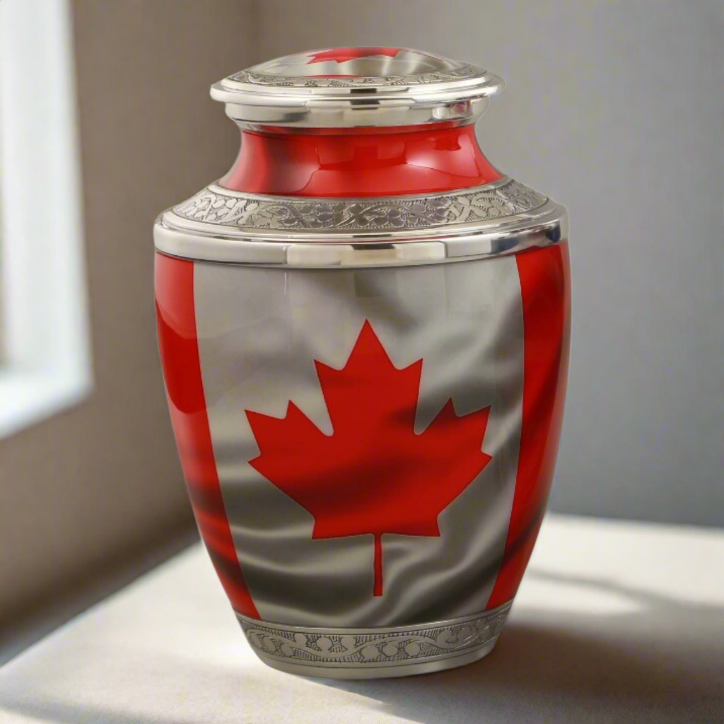 Royal Rapture Urn for ashes Cremation Memorial Funeral Love Urns Decorative Adult Human Child Flag Design USA UK Mexico Canada 10" Large (RJM04)