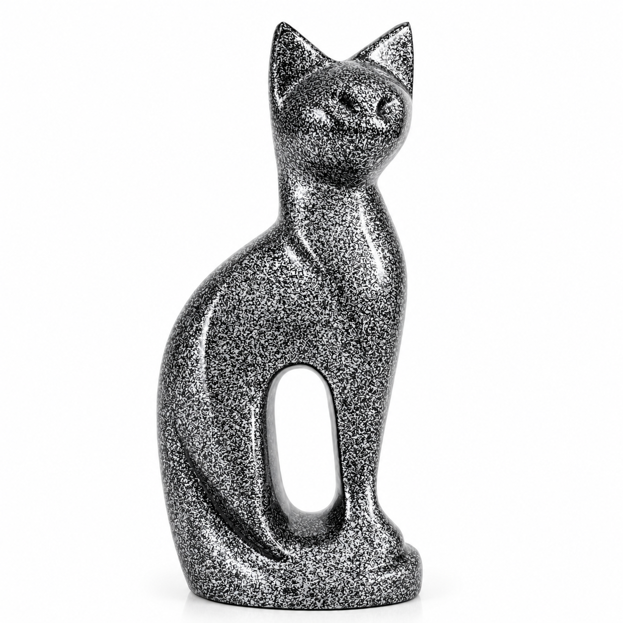 Royal Rapture Cat Kitty Figurine Pet Urn For Ashes Cremation Funeral Memorial Love Urns decorative Alloy 9" (RCM01)