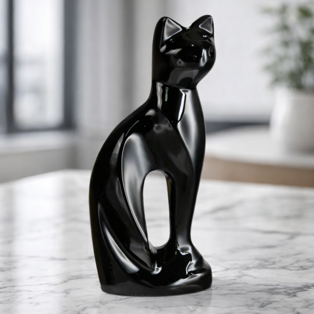 Royal Rapture Cat Kitty Figurine Pet Urn For Ashes Cremation Funeral Memorial Love Urns decorative Alloy 9" (RCM01)