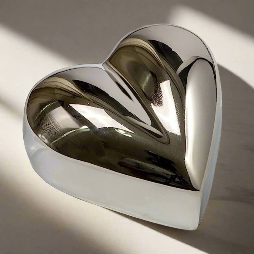 Royal Rapture Urn for Ashes Funeral Cremation Memorial Keepsake Heart Love Urns Decorative Alloy 3" 5" (RHM01)