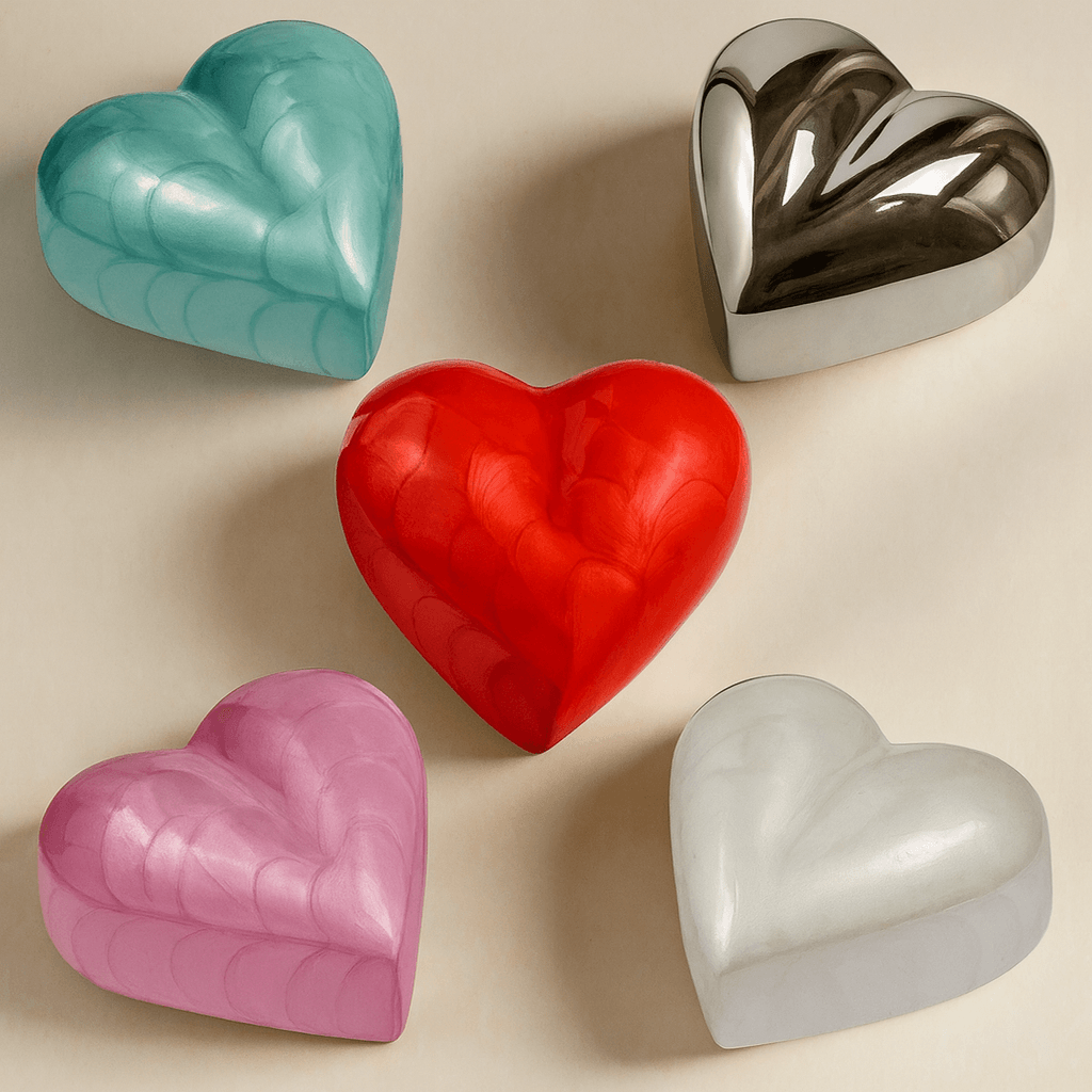 Royal Rapture Urn for Ashes Funeral Cremation Memorial Keepsake Heart Love Urns Decorative Alloy 3" 5" (RHM01)